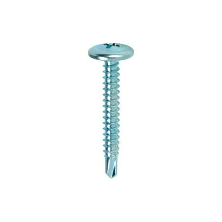 Itw Sheet Metal Screw, #8 x 1 in, Zinc Plated Steel Truss Head Phillips Drive 21508